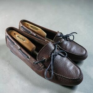 Brooks Brothers Driving Moccasin Penny Loafers Mens 10.5 D Brown Leather Shoes